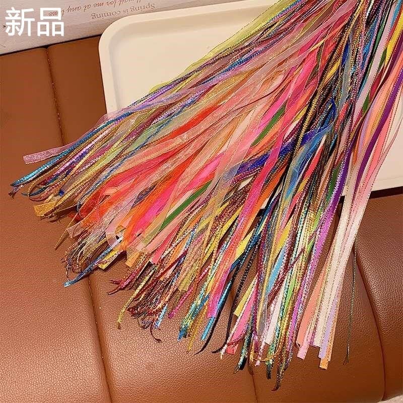 编发彩绳脏脏辫头绳脏辫发绳神彩器丝带儿童色七彩彩带小女孩新品