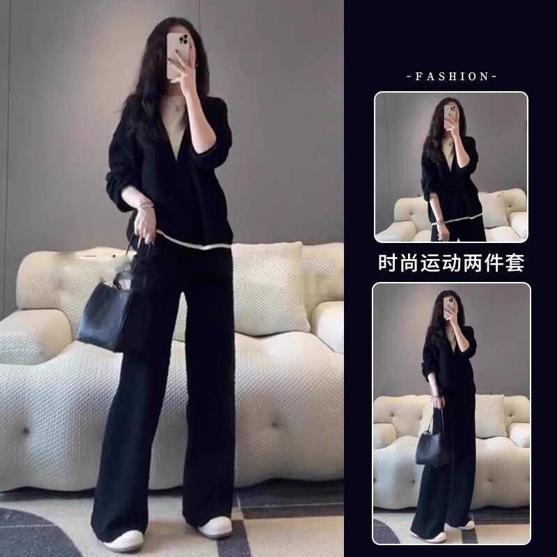 时尚运动套装女春秋季新款韩版修身显瘦洋气卫衣休闲两件套跑步潮
