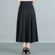 秋冬装 妈妈半身h裙中老年女裙子纯色半截跳舞裙大码 垂感A字半身裙