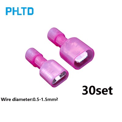 30Set Wire electrical Connector Male Female Crimp Insulation