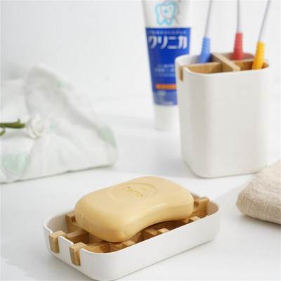 rt ble Bamboo Soap Dish WooSenaGdoap Holder Wood Bathro