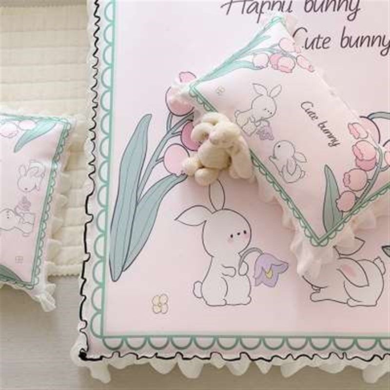 新款公主风冰藤冰丝凉席床裙款三件套冰丝席花边空调席子可机洗水,床上用品,冰丝席,淘宝优惠券,粉丝福利购,淘宝优惠卷