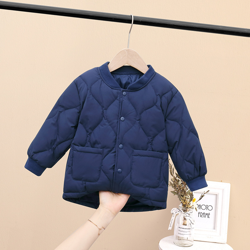 儿童轻薄羽绒服校服神器洋气宝宝男童女童L短款圆领外套羽绒内胆