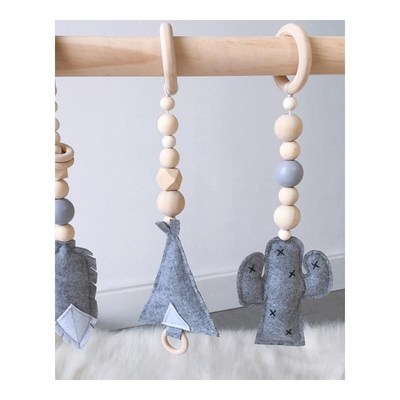 Nordic Baby Gym Play Nursery Sensory Ring-pull Toy Wooden Fr