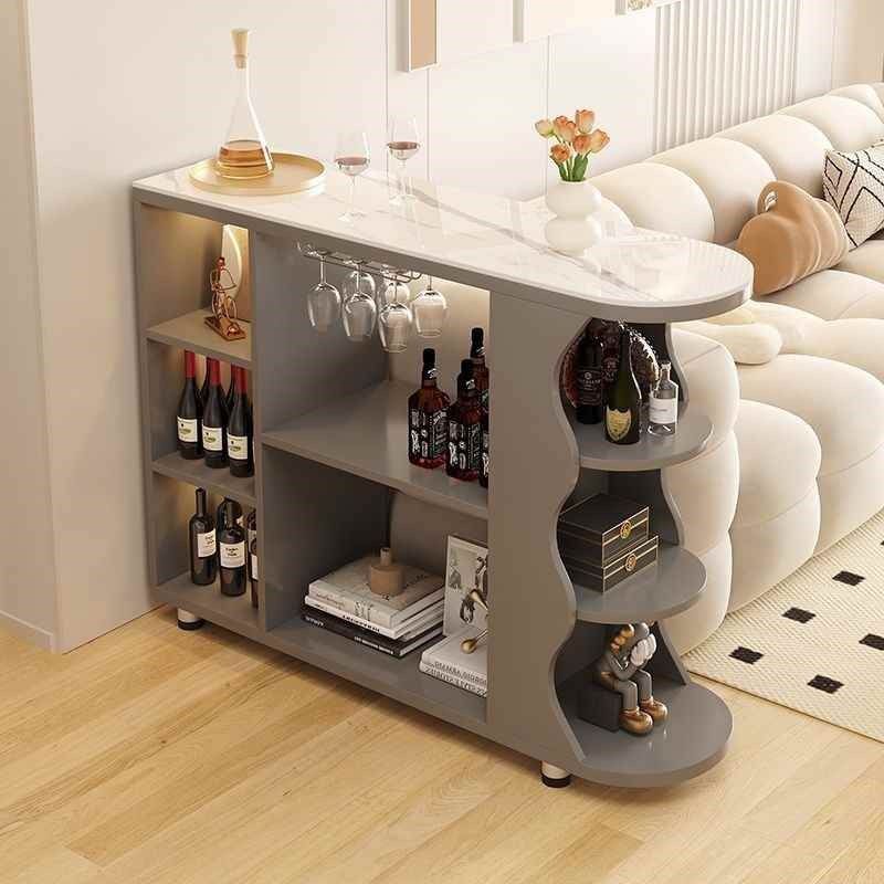 【折扣价】祖轩奶油风吧台桌子家用酒柜实木隔断柜客厅岩板餐边柜,商业/办公家具,酒吧台,淘宝优惠券,粉丝福利购,淘宝优惠卷