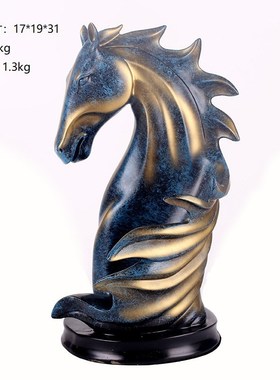 软装工艺品马头红酒架客厅电视酒柜办公室摆件家居装饰品新年礼物