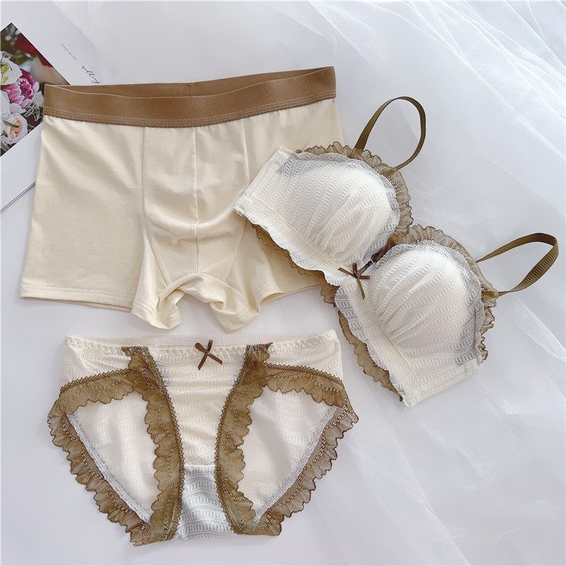 高品质无钢圈情侣内裤一男一女性惑情侣内衣三件套情侣款套装,女士内衣/男士内衣/家居服,男平角内裤,淘宝优惠券,粉丝福利购,淘宝优惠卷