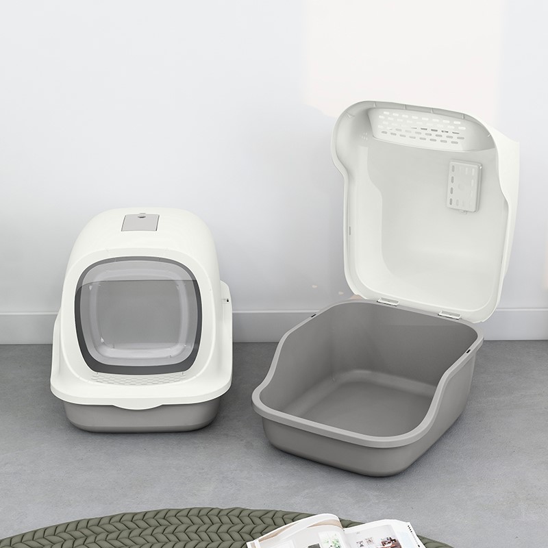 猫砂盆猫厕所全封闭式大号隔臭防E外溅小号幼猫屎盆猫咪用品