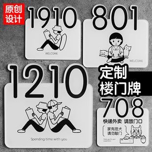 房间号门牌号楼层牌号码牌导视科室数字定制提示牌标示牌如此刚好