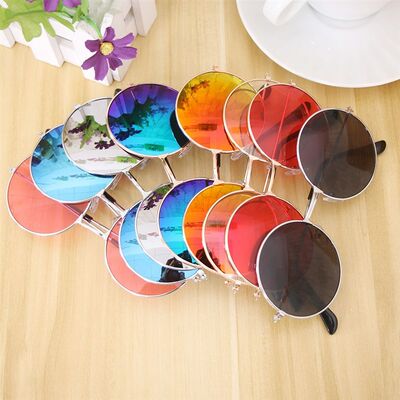 速发Women Fashion Retro Round Plastic Glasses Lens Sunglasse