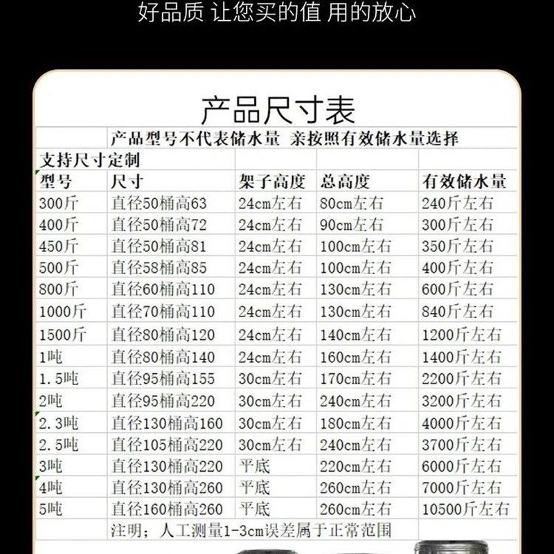 加厚304不锈钢水塔水桶储水楼顶蓄水家用立式全自动