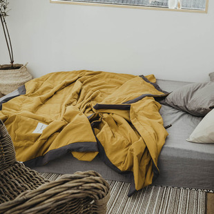 纯色夏季 水洗春秋被子 夏凉被可机洗单双人学生宿舍空调被夏天薄款