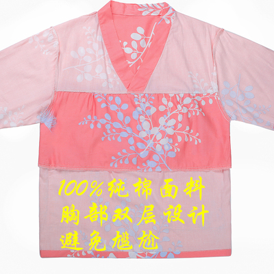 纯棉长款汗蒸服男女高档纳米大码全棉桑拿服按摩睡衣家.居浴服温