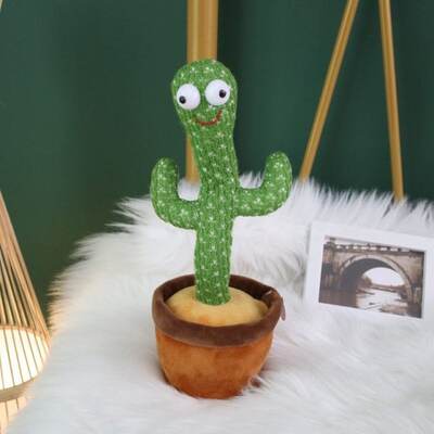 Funny 32cm Electric Dancing Plant Cactus PluPsh Stuffed Toy