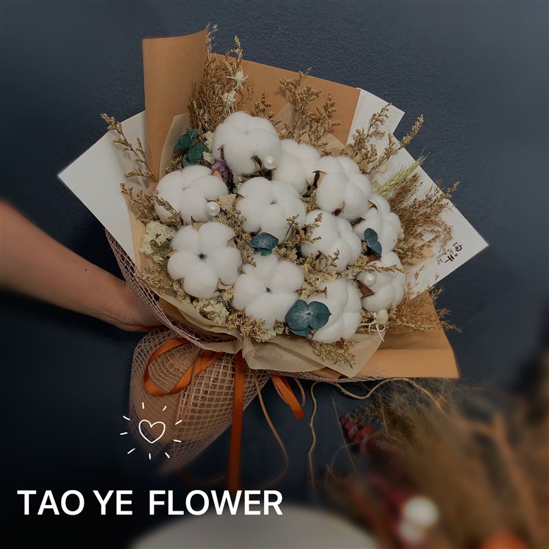 干花花束满天星棉花蔷q薇麦穗混搭包装真花送人闺蜜升学毕业礼