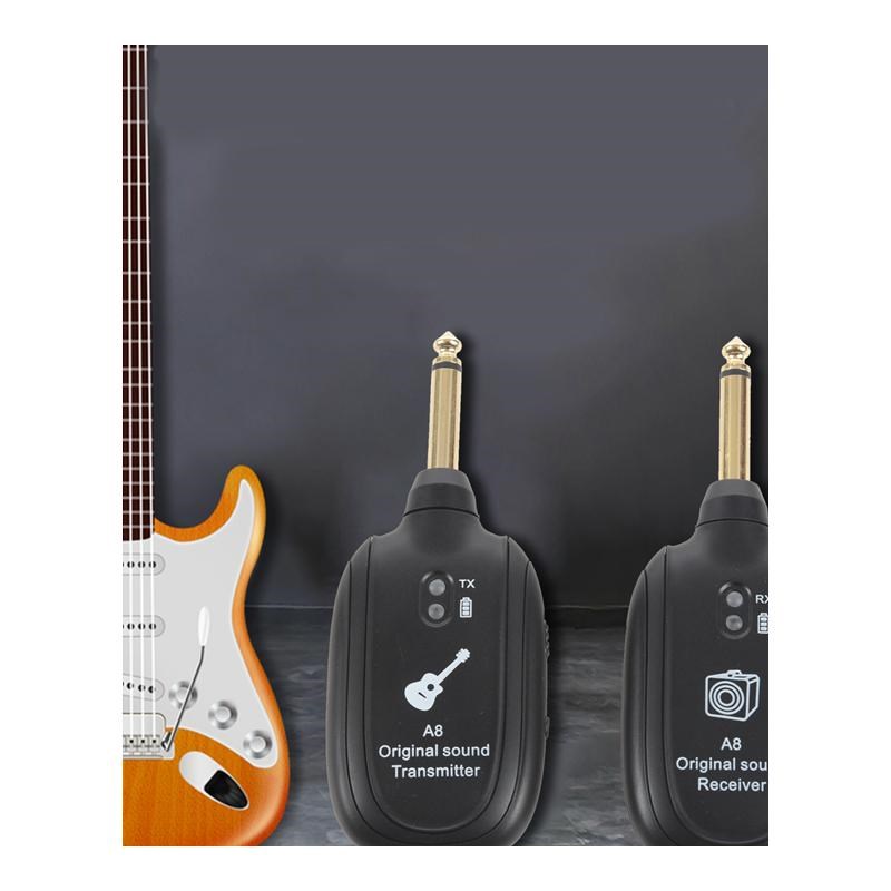 HF Guitar Wireless System Transmitter Receiver Built-in Rech