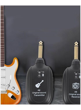 HF Guitar Wireless System Transmitter Receiver Built-in Rech