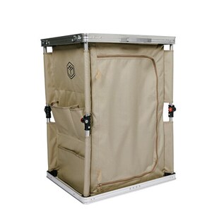 京造 户外折叠收纳柜收纳柜野餐桌板可携式露营装备三层折叠户u.