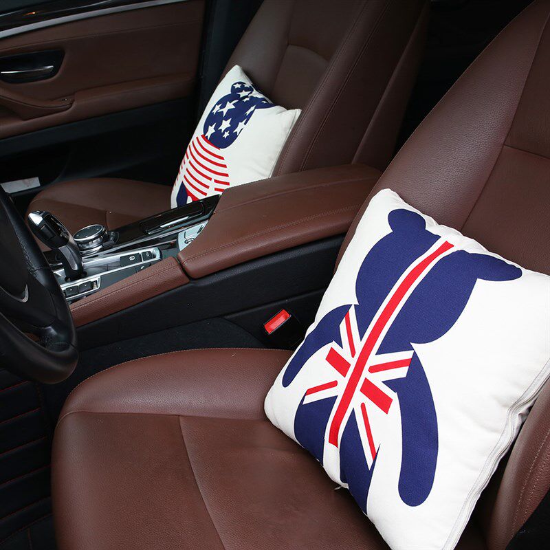 纯棉抱枕被子两用车用全棉二合一抱枕被汽车车载冬季加厚后排抱枕