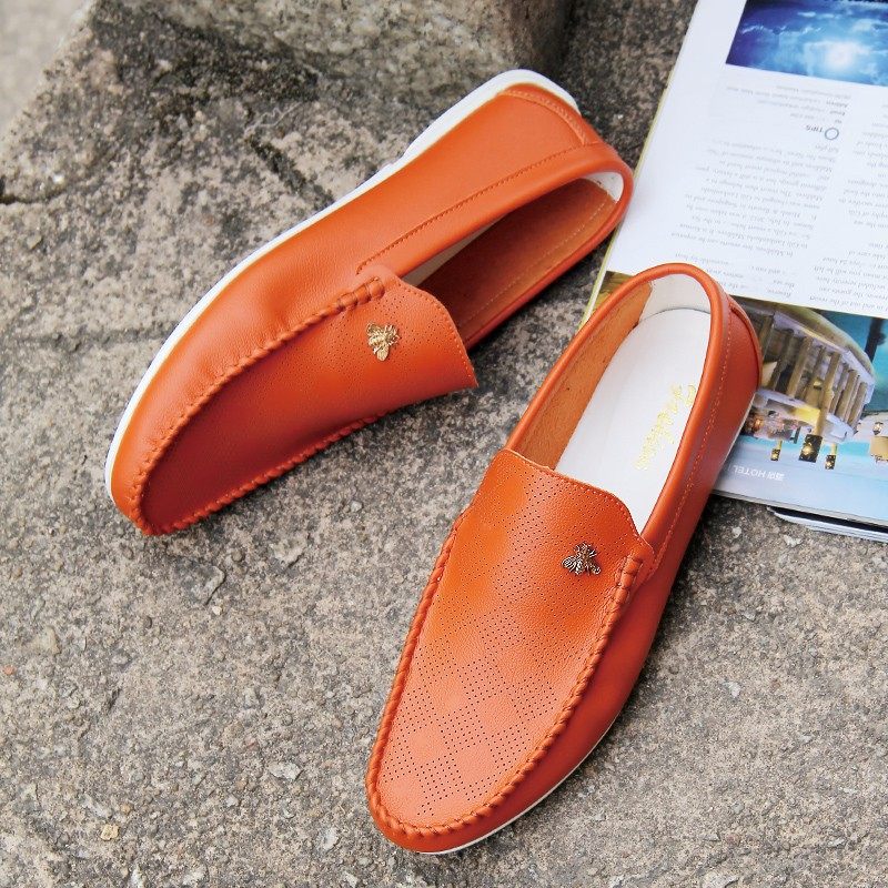 薄款豆豆鞋男夏季镂空透气一脚蹬凉皮鞋懒人鞋韩版潮流休闲男鞋,流行男鞋,单鞋,淘宝优惠券,粉丝福利购,淘宝优惠卷