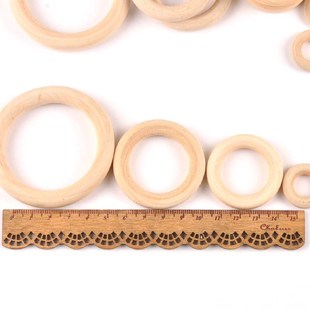 Natural Wood Circle DIY Crafts Embellisht  Wooden Ring Child