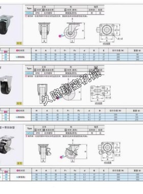CNROJ CNROK CNROS 38 50 75U固定型万向型+带挡块经济型