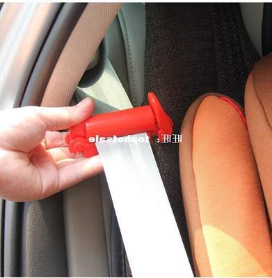 推荐new3 Pices Car Baby Safety Belt Red Buckle Lock Fixed No