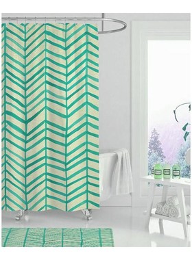 Shower Curtain Waterproof Tropical-Rainforest Cactus Polyest