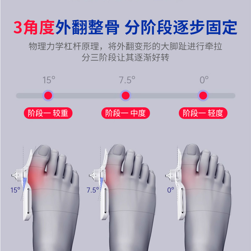 脚趾矫正器拇指外翻分趾器可调节大脚骨纠正神器男大母指头矫形