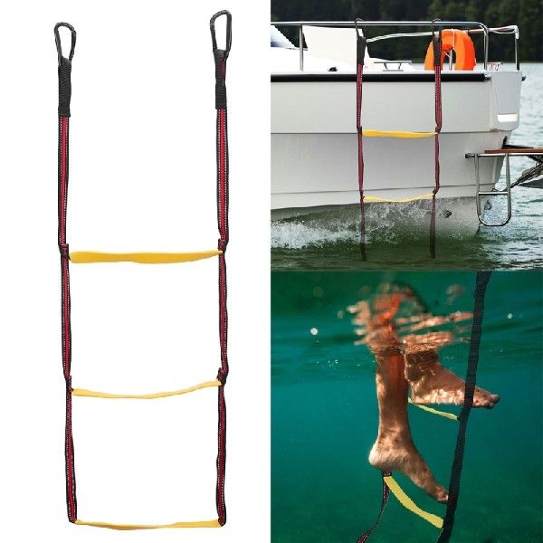 速发3 Step Boarding Rope Ladder for Inflatable Boat Motorboa 3C数码配件 手机防尘塞 原图主图