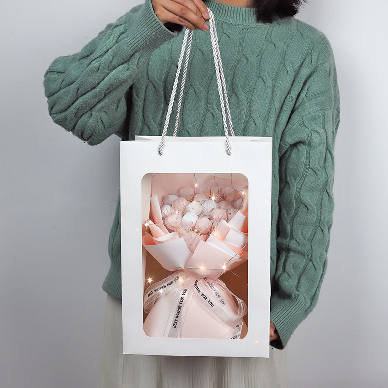 速发创意b手捧棒棒糖小型花束diy手工材料全套糖果花包装纸礼品儿