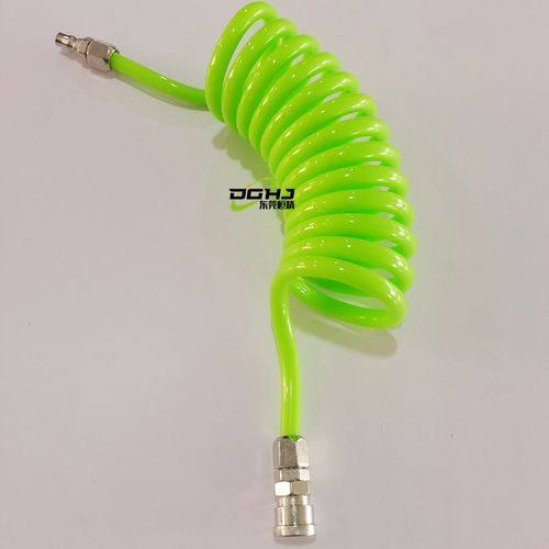 定制PU伸缩螺旋气管聚氨酯4MM/6MM/8MM/10MM/12MM弹簧耐磨气动管