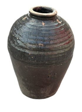 民俗怀旧老物件陶瓷酒坛子瓷坛影视道具老农村复古装饰收藏摆件