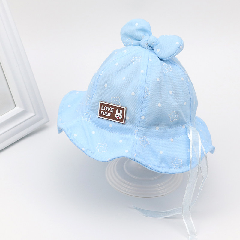 女婴儿帽子春秋薄款遮阳帽太阳1-2岁公主女童0-3女宝宝帽子夏天