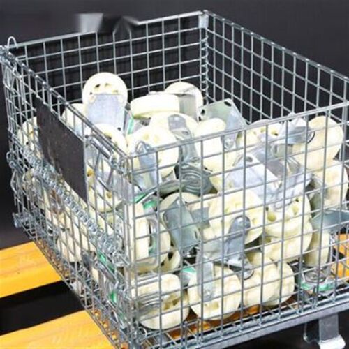 京仕蓝折叠式仓储笼铁网框物流周转箱储物箱仓库铁笼子金属铁框子