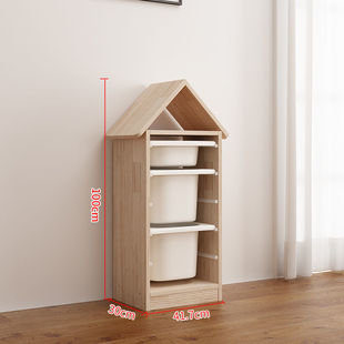 儿童玩具收纳层架幼儿多层收纳柜实木家用房Q间置物架整理分类储