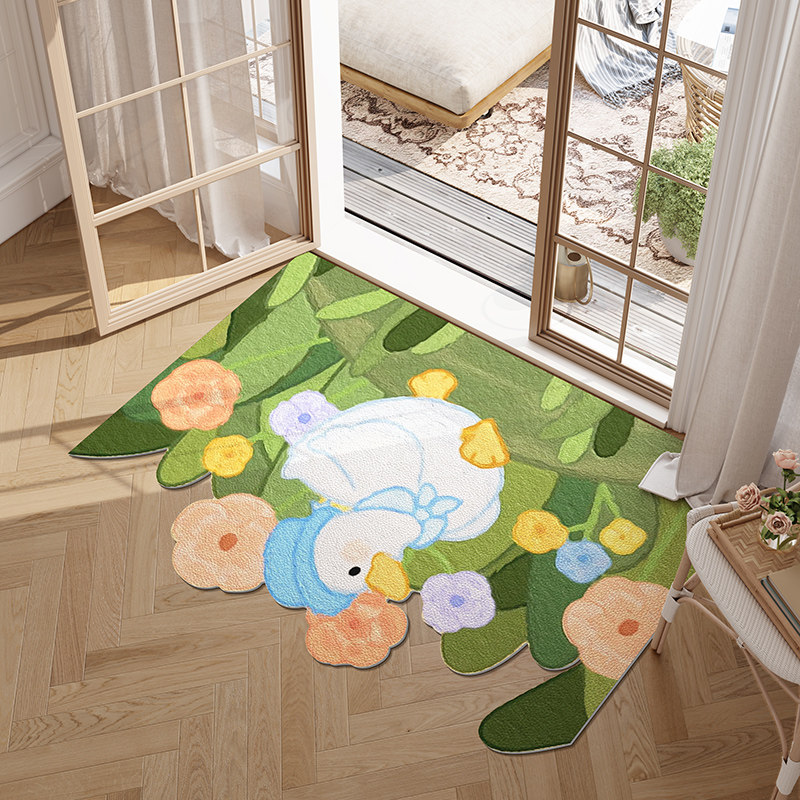 卡通鸭入户门地垫进门玄关防摔垫可擦免洗耐脏脚垫PVC地毯可裁剪,居家布艺,入户地垫,淘宝优惠券,粉丝福利购,淘宝优惠卷