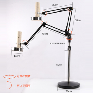 新品 落地排烟 艾灸架悬灸架家用全身熏蒸仪支架雷火灸艾炙夹子立式