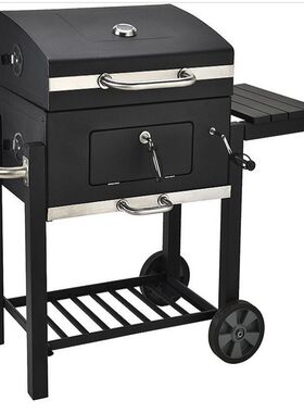 欧洲品质便携式简l易安装油桶炉bbq庭院大方形烧烤炉取暖炉烧烤架