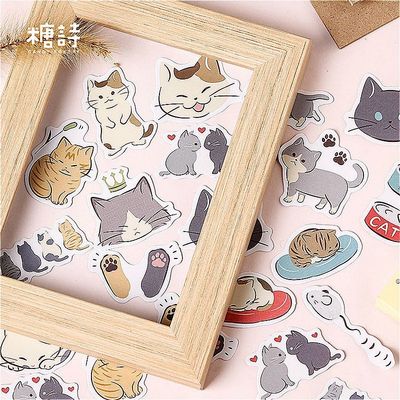 1PCS New Lovely Cat Diatry Stationery Stickers Planet Sticky