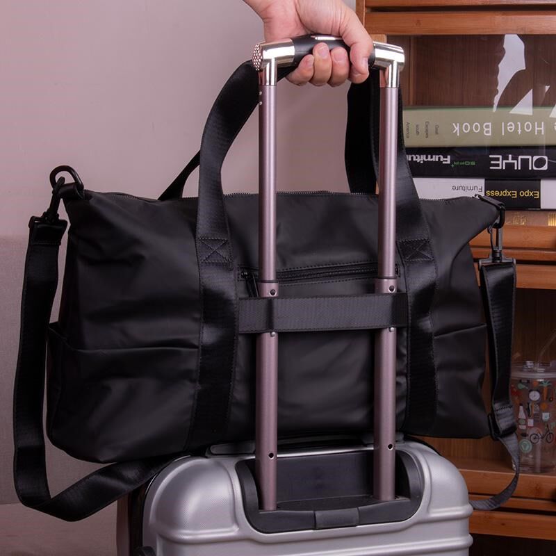 健身包男女旅行包男款可套拉杆箱出差行李包大容量帆布单肩斜挎包
