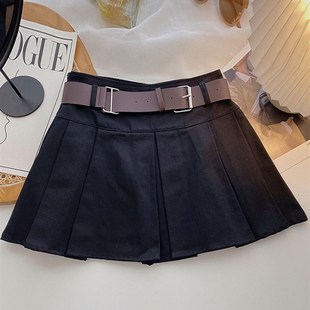 Skirts Sashes Pleated 推荐 Y2k Mini for Women Yitimoky Summer