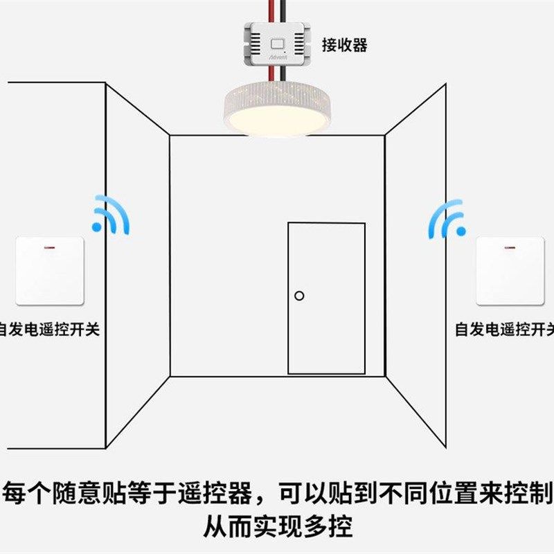 无线遥控开关面板免布线220v智能家用控制电灯头双控随意贴,电子/电工,遥控开关,淘宝优惠券,粉丝福利购,淘宝优惠卷