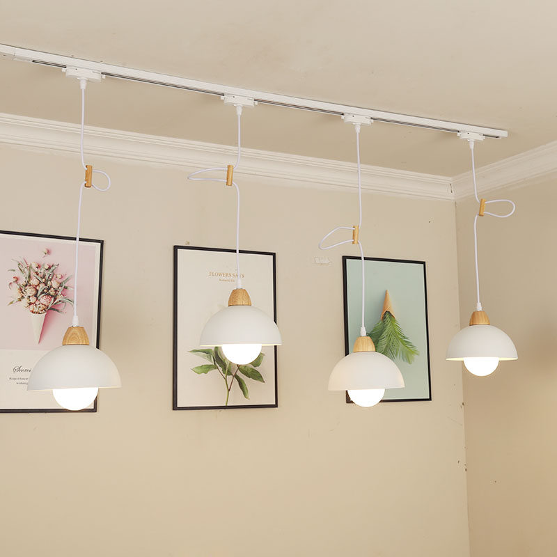 北欧LED护眼可移位轨道吊灯商用可E调高低餐厅吧台吊线防眩导轨灯,家装灯饰光源,轨道灯,淘宝优惠券,粉丝福利购,淘宝优惠卷