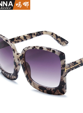 现货Large frame lsunglasses retro women's street shot glasse