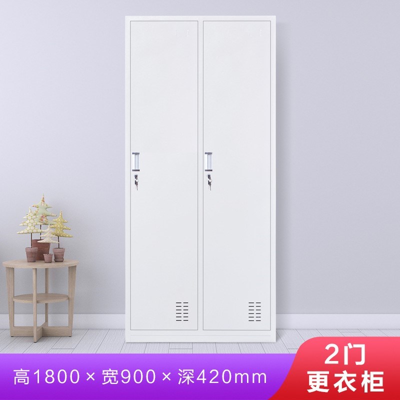 办公宿舍铁皮更衣柜员工职工带锁储物柜存包柜寄存箱柜碗柜鞋柜子