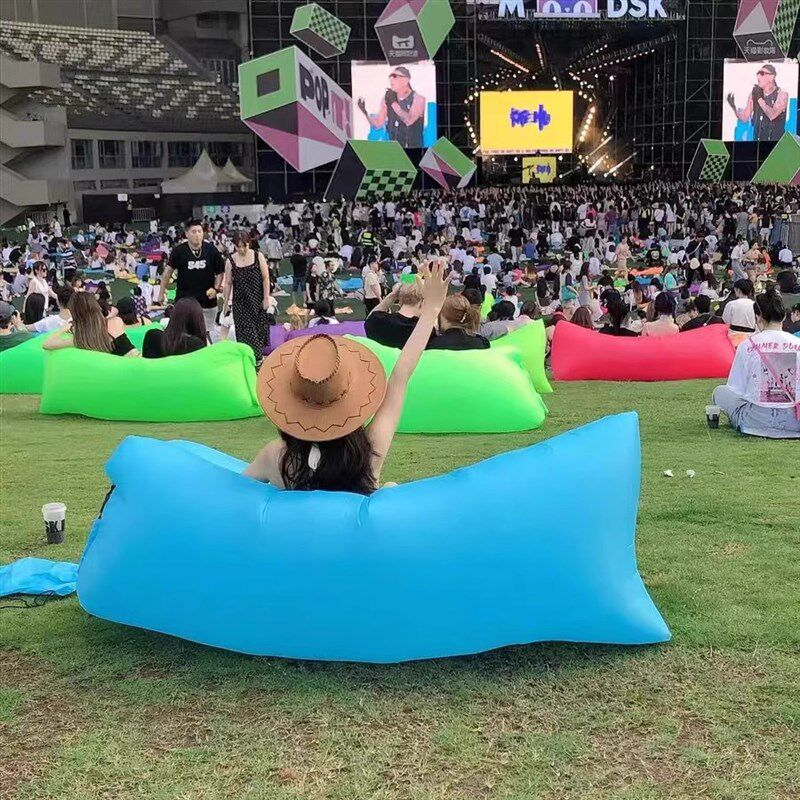 懒人充气沙发户外双人露营气垫便携式空气躺椅野营冲气床垫单人床