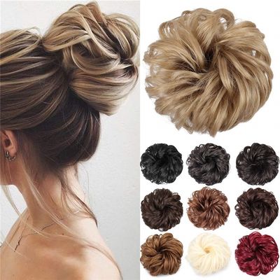 Synthetic Hair Bun Wig Ladies Ponytail Hair ExtenUsion Scrun