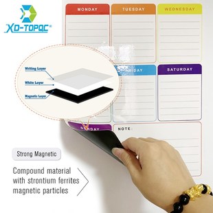 New Whiteboard Planner A3 Magnetic White Board  Notes Dry Wi