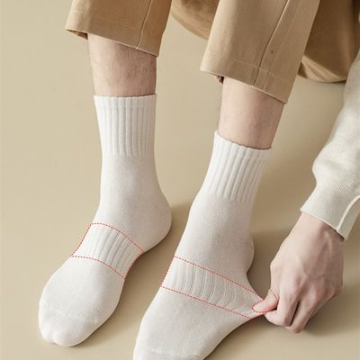 推荐newMan cotton socks male high men sock pure color busine